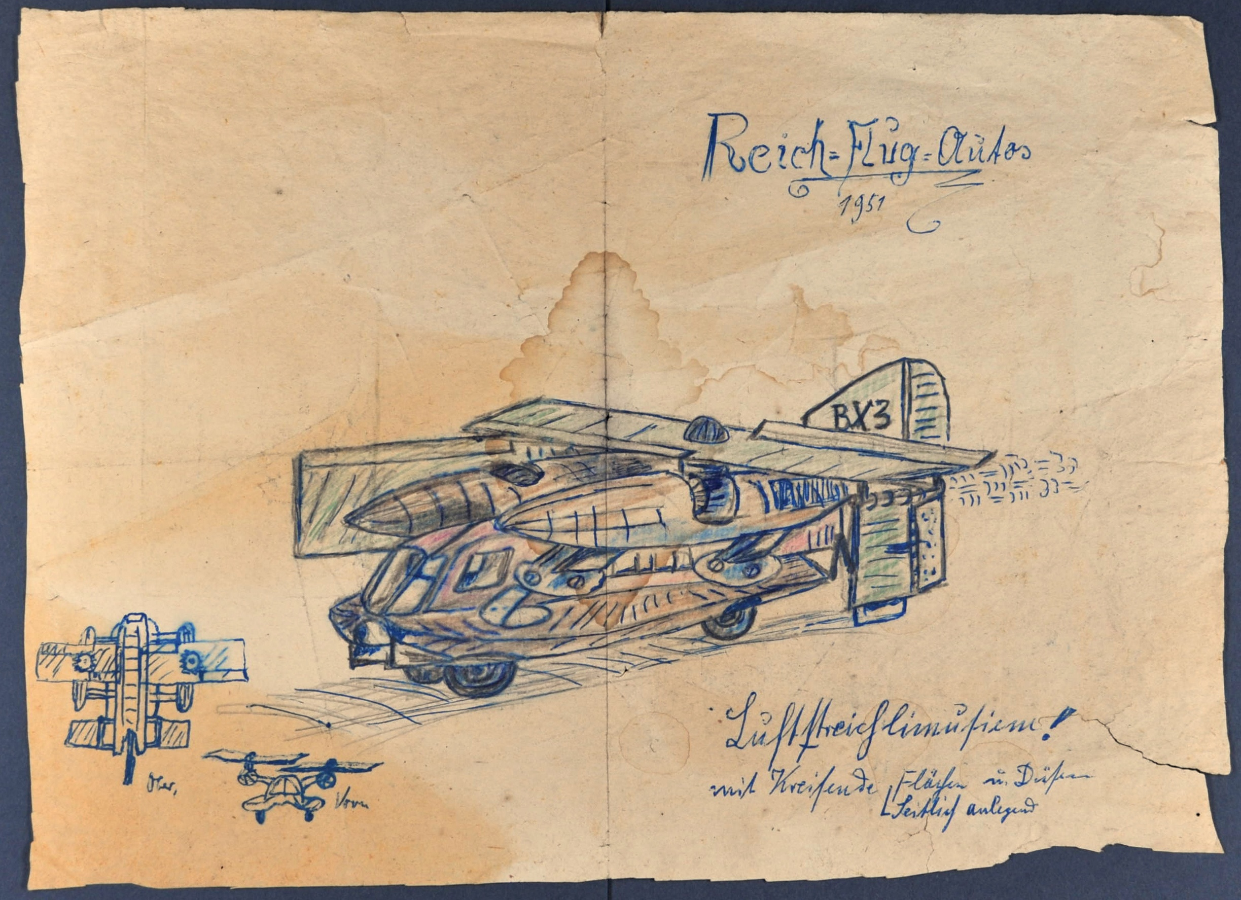 "Reich-Flug-Autos 1951" (Gustav Mesmer Stiftung CC BY-NC-SA)