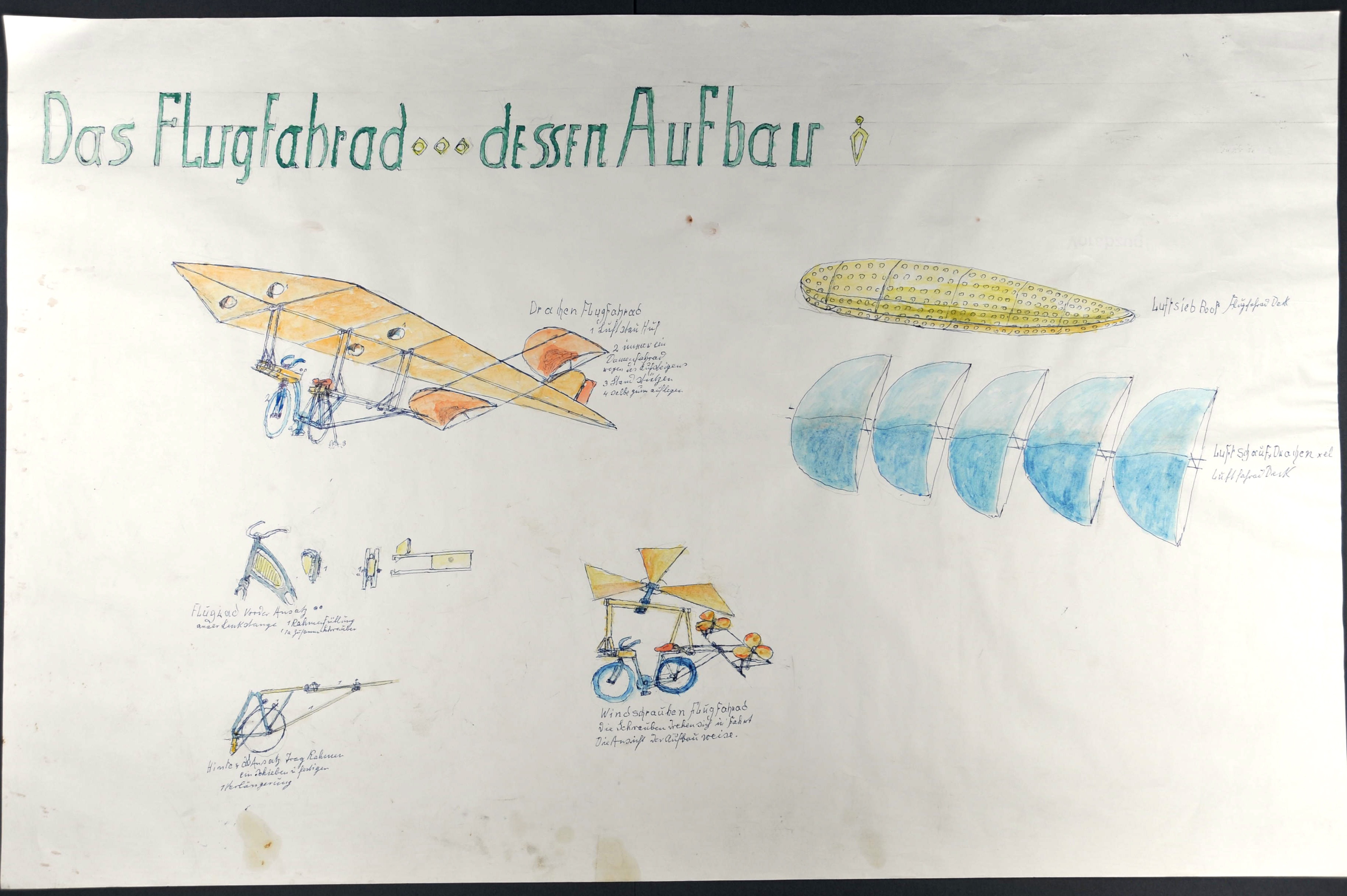 "Das Flug Fahrad dessen Aufbau" (Gustav Mesmer Stiftung CC BY-NC-SA)