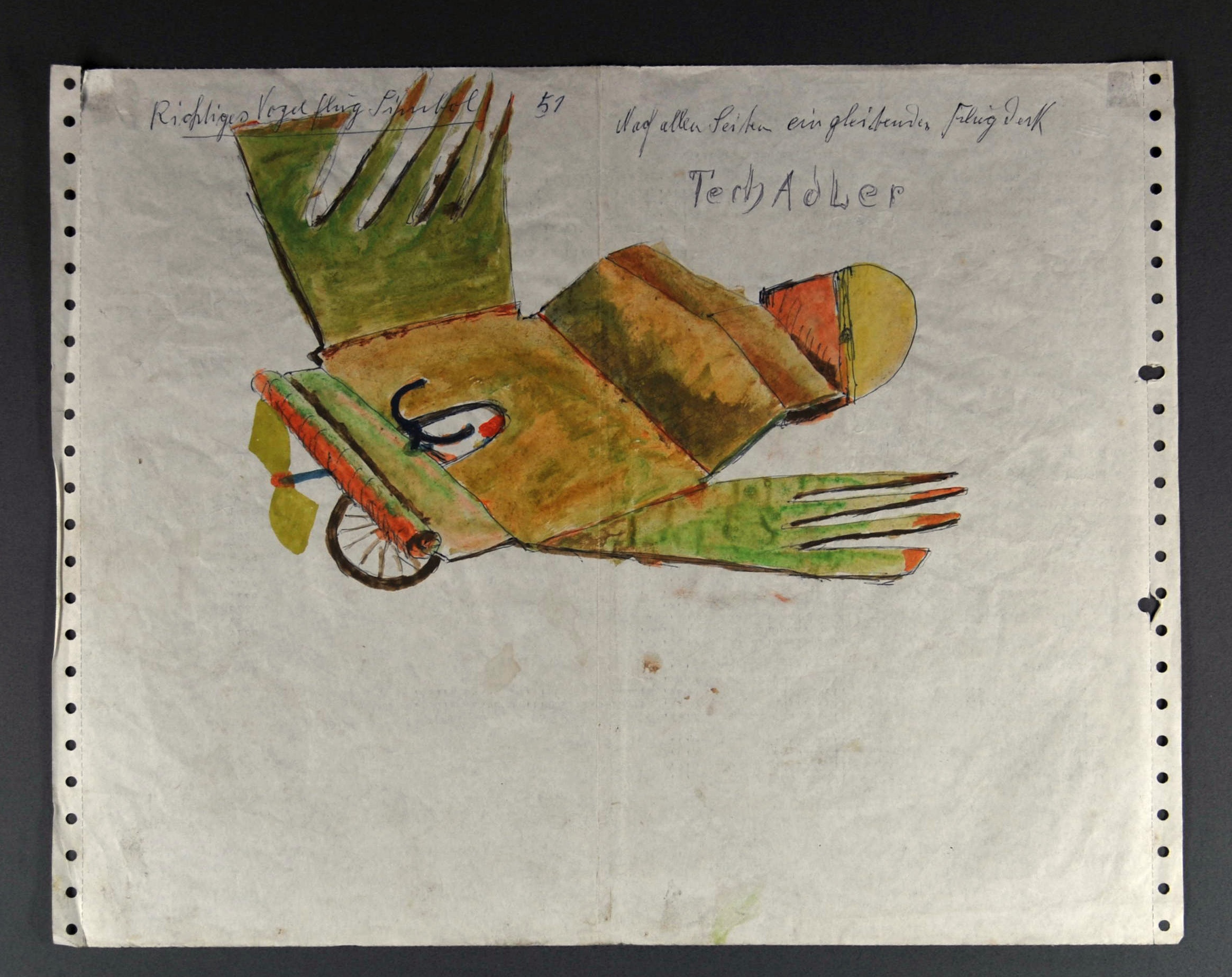 Flugfahrrad "Tech Adler" ; Fluggerät, diverse (Gustav Mesmer Stiftung CC BY-NC-SA)