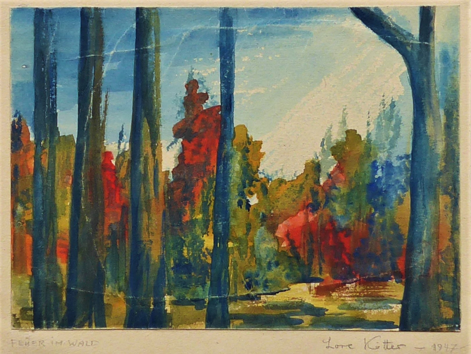 Feuer im Wald (Kunststiftung Eleonore Kötter CC BY-NC-SA)