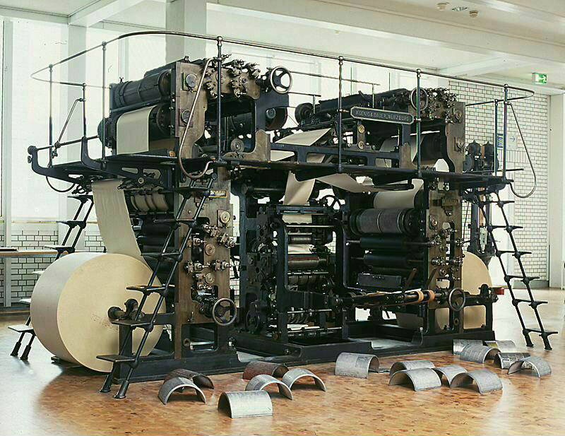 Zweirollen - Rotationsdruckmaschine (Technoseum - Landesmuseum für Technik und Arbeit Mannheim CC BY-NC-SA)