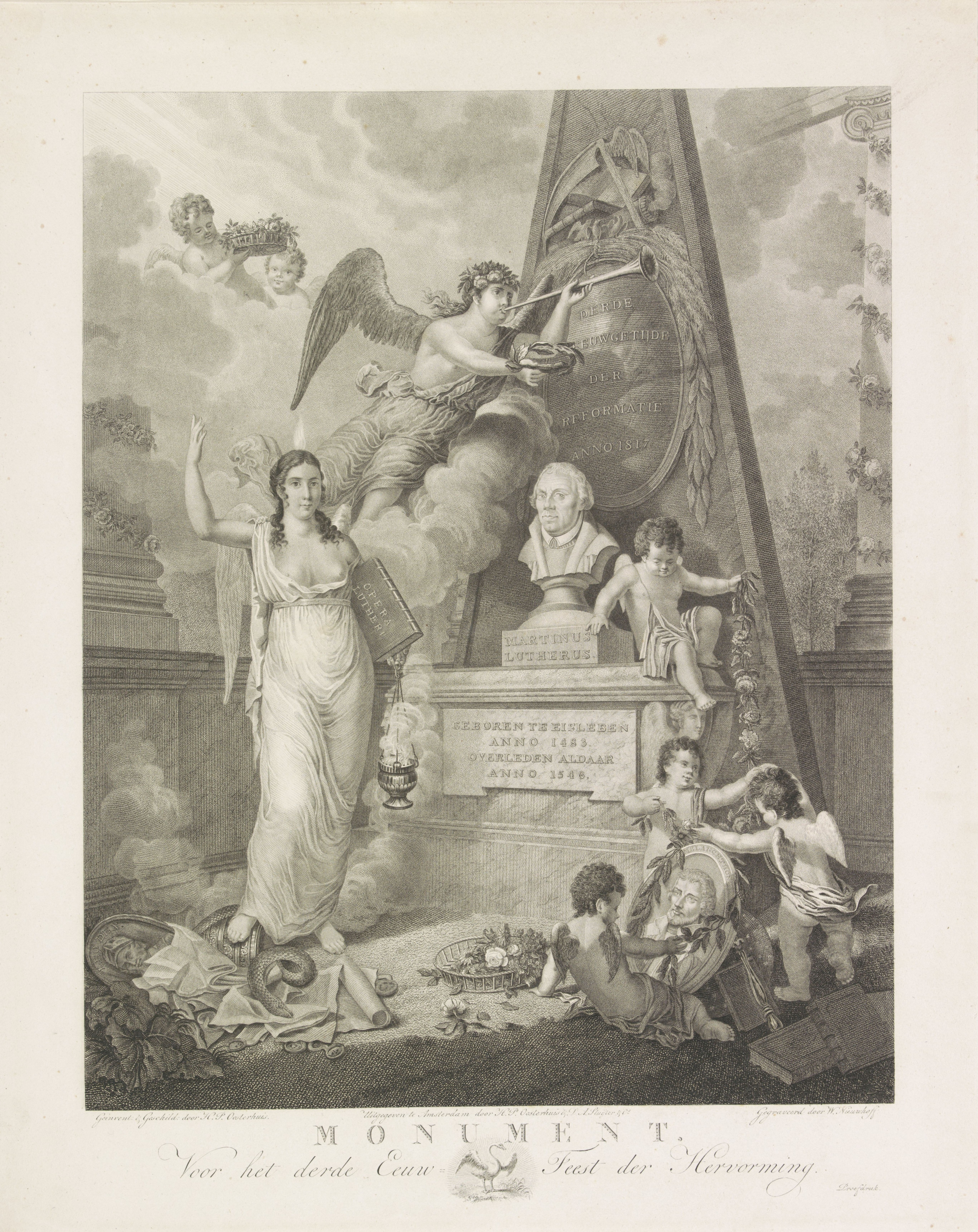 Monument voor het derde Eeuw-Feest der Hervorming 1817 (Museum im Melanchthonhaus Bretten CC BY-NC-SA)