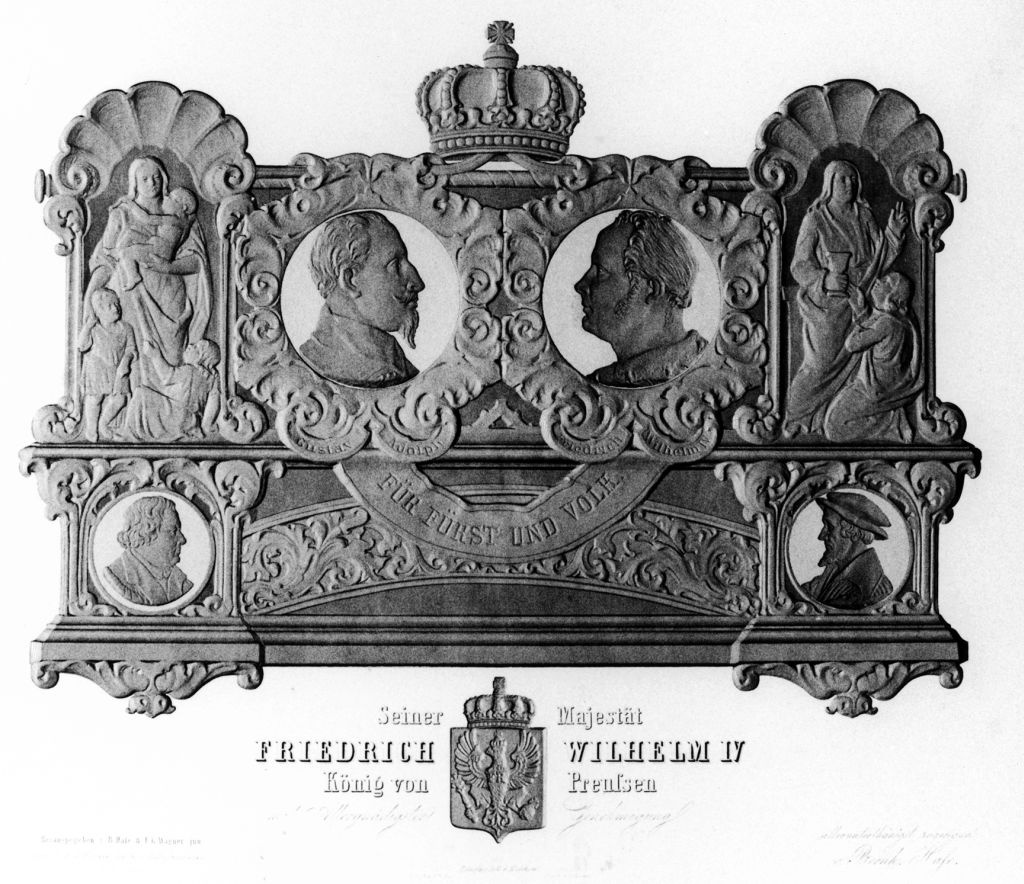 Gedenkblatt für Gustav Adolph und Friedrich Wilhelm IV. (Museum im Melanchthonhaus Bretten CC BY-NC-SA)