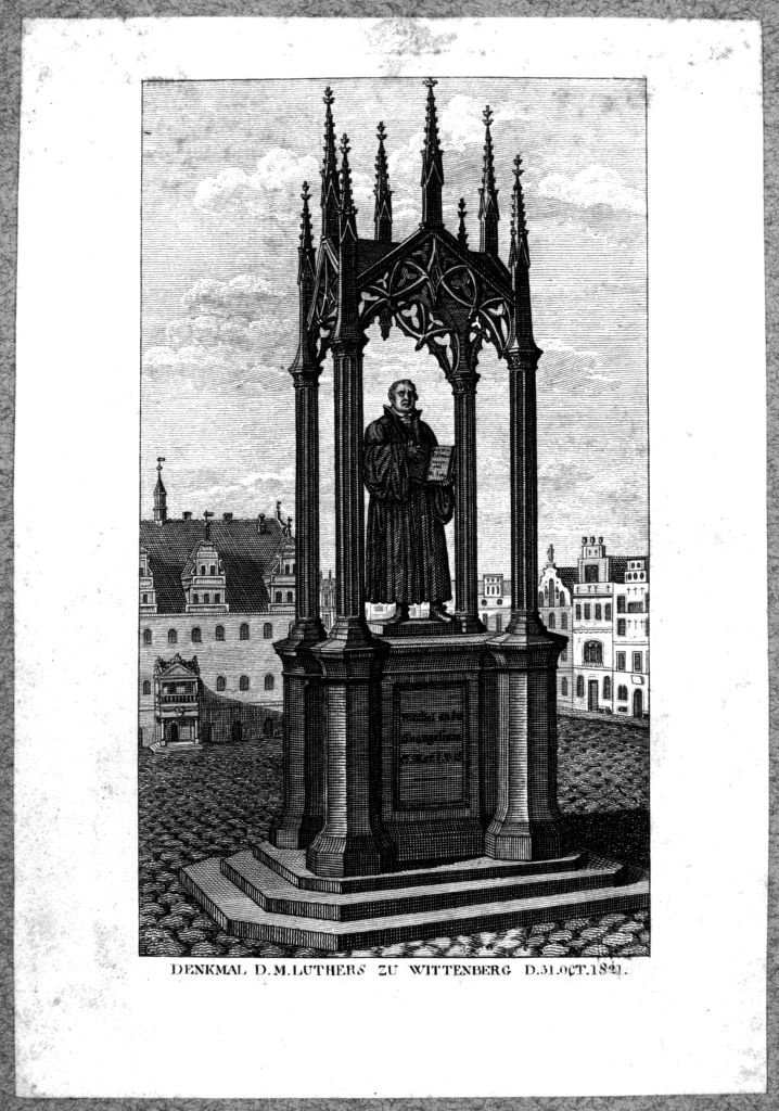 Denkmal D. M. Luthers zu Wittenberg D. 31 Oct. 1821 (Museum im Melanchthonhaus Bretten CC BY-NC-SA)