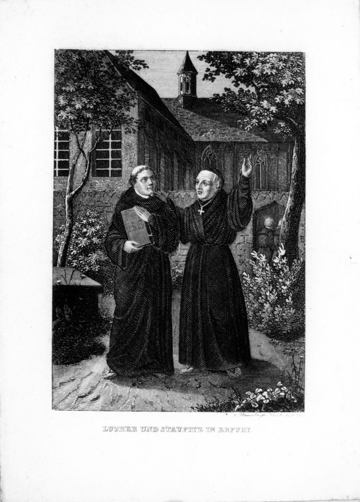 Luther und Staupitz in Erfurt (Museum im Melanchthonhaus Bretten CC BY-NC-SA)