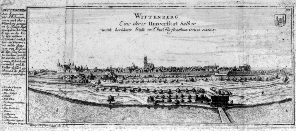 Stadtansicht Wittenberg (Museum im Melanchthonhaus Bretten CC BY-NC-SA)