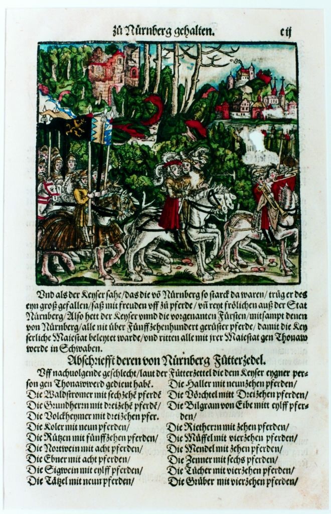 Geleit der Nürnberger Bürger für den Kaiser nach Donauwörth (Museum im Melanchthonhaus Bretten CC BY-NC-SA)