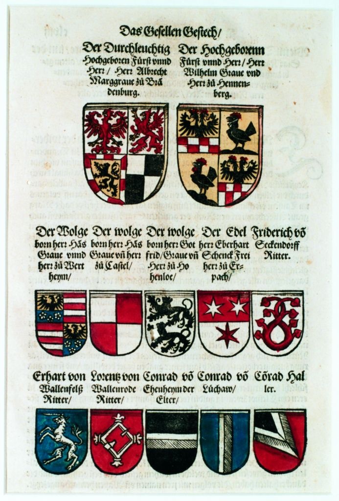 Heraldisches Blatt (Museum im Melanchthonhaus Bretten CC BY-NC-SA)