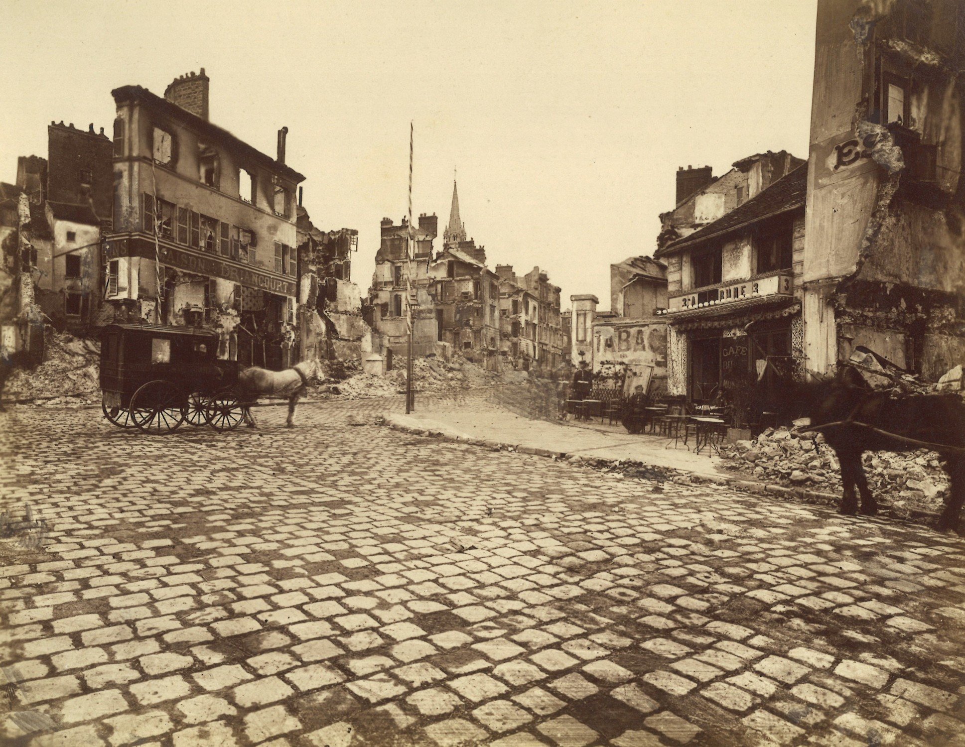 Ruinen in Saint-Cloud bei Paris 1871 (Bayerisches Armeemuseum CC BY-NC-ND)