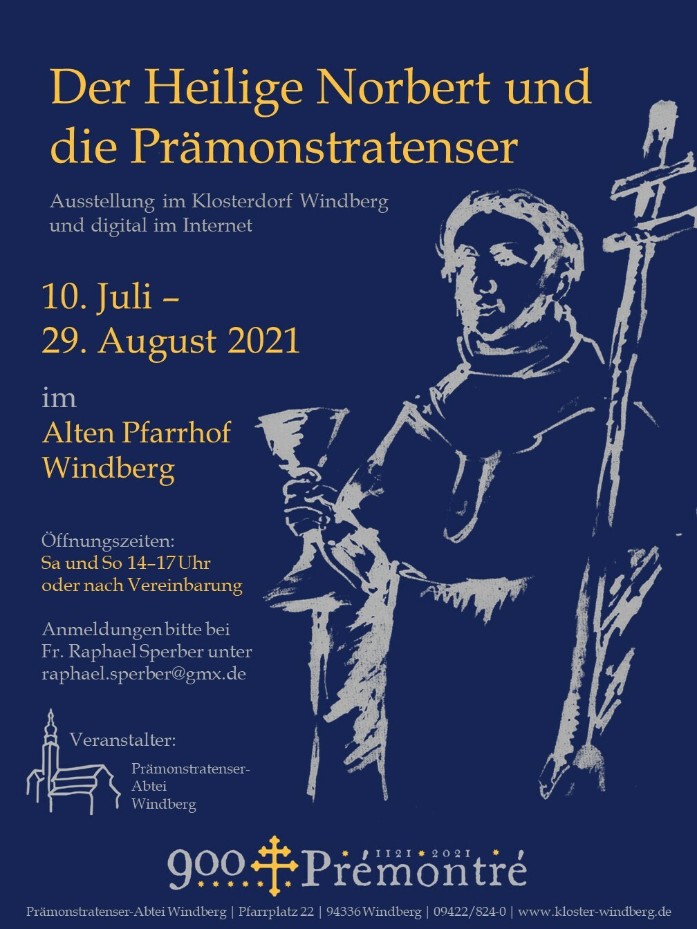 Plakat zur Norbertus-Ausstellung 2021 (Prämonstratenser-Abtei Windberg CC BY-NC-SA)