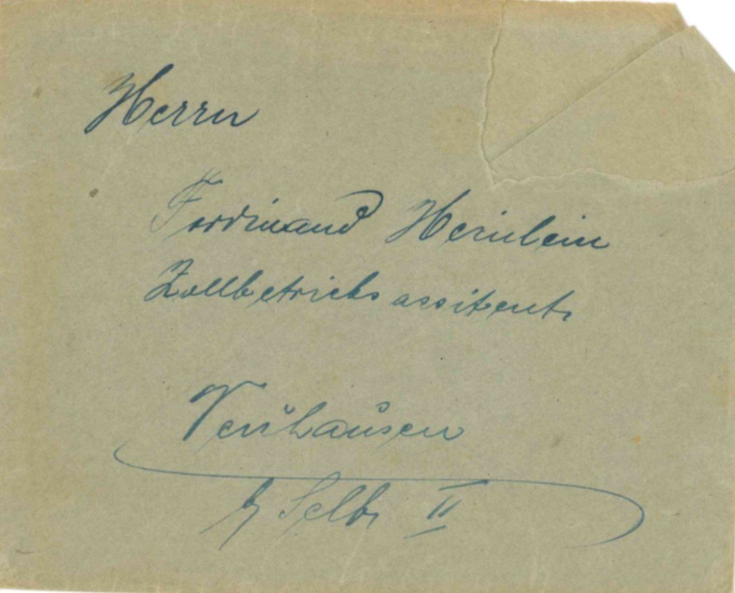 Brief an Ferdinand Heinlein (Fränkische Schweiz-Museum Tüchersfeld CC BY-NC-SA)