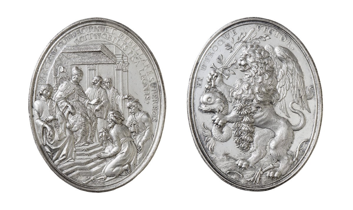 Medaille auf die Eroberung der Peloponnes durch die Republik Venedig (Kunstsammlungen der Veste Coburg CC BY-NC-SA)