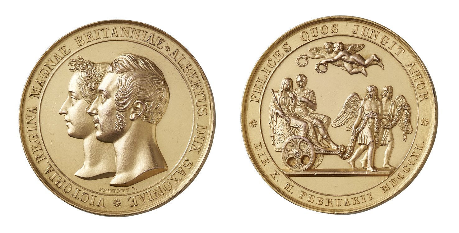 Medaille auf die Hochzeit von Königin Victoria und Prinz Albert (Kunstsammlungen der Veste Coburg CC BY-NC-SA)