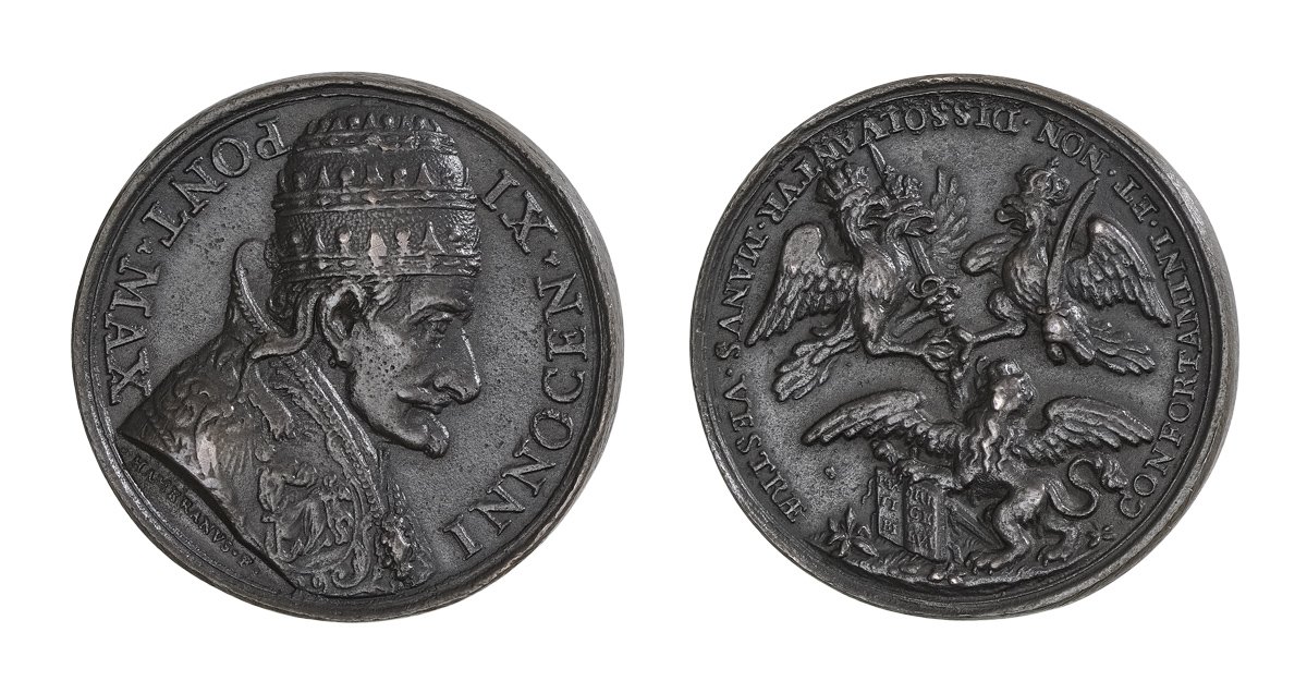 Medaille auf Papst Innozenz XI. und die Siege der heiligen Liga (Kunstsammlungen der Veste Coburg CC BY-NC-SA)