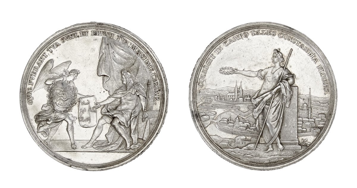 Medaille auf die Eroberung von Großwardein/Oradea 1692 (Kunstsammlungen der Veste Coburg CC BY-NC-SA)