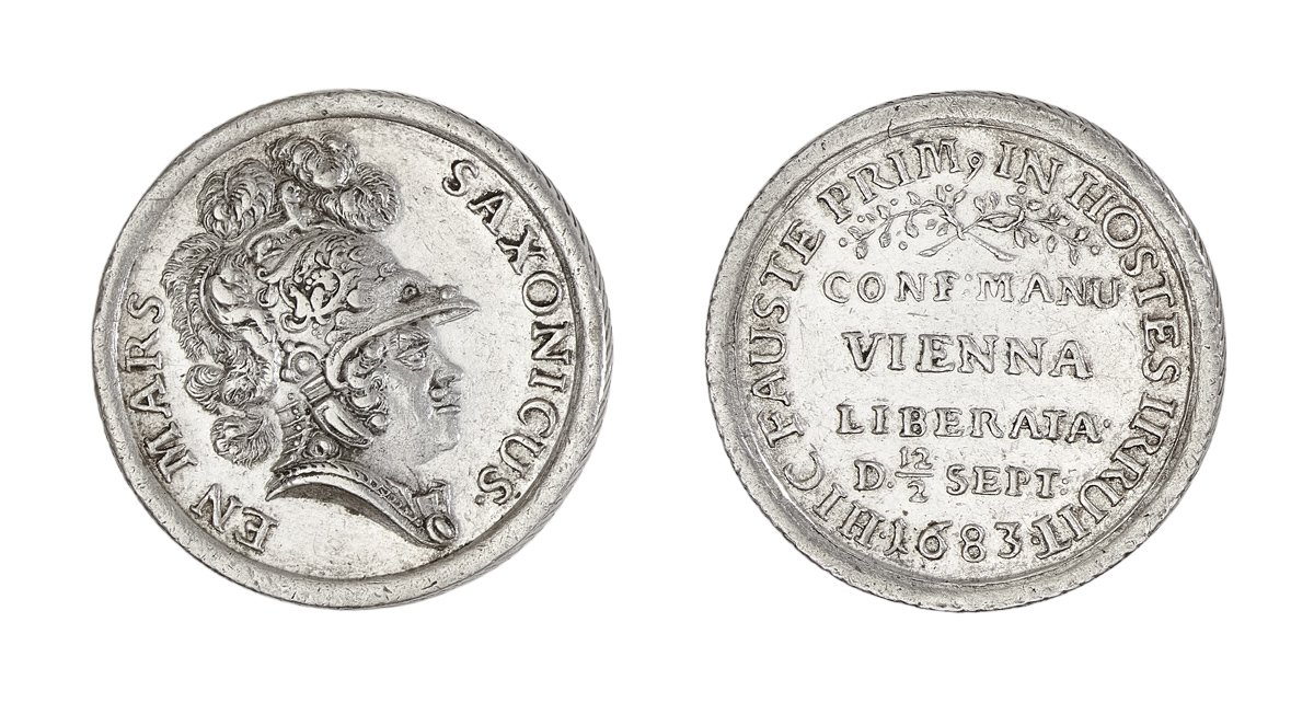 Medaille auf Johann Georg III. von Sachsen und den Entsatz von Wien 1683 (Kunstsammlungen der Veste Coburg CC BY-NC-SA)