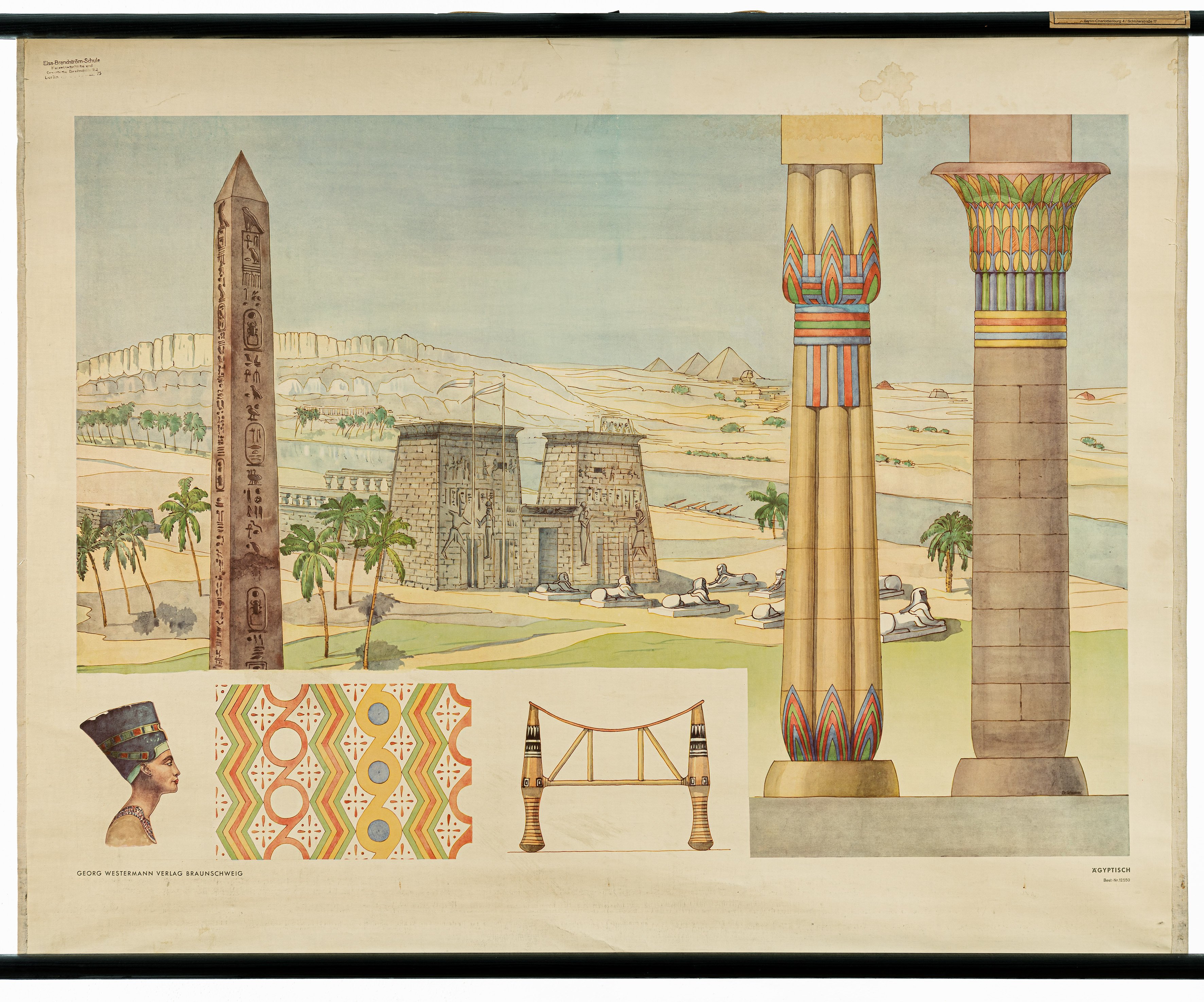 Schulwandbild "Ägyptisch" (Mitte Museum/Bezirksamt Mitte von Berlin CC BY-NC-ND)