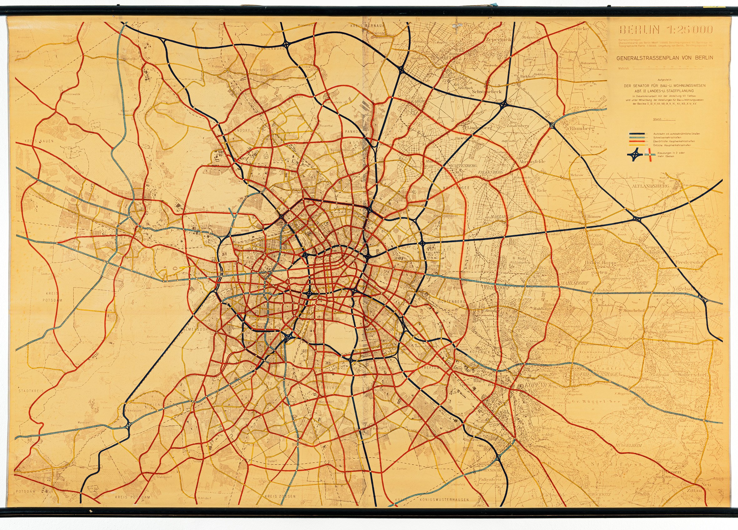 Wandkarte "Generalstrassenplan von Berlin" (Mitte Museum/Bezirksamt Mitte von Berlin CC0)