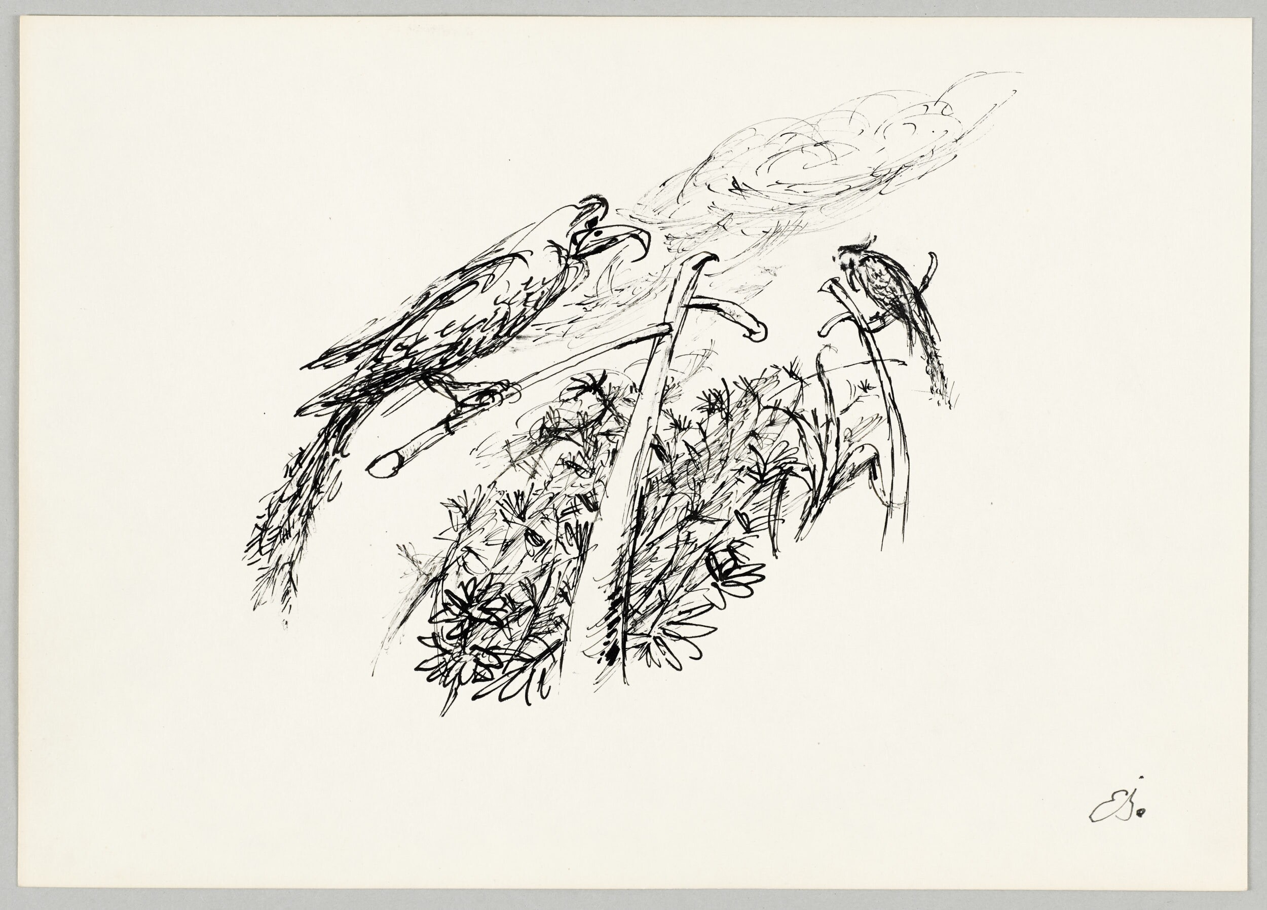 [Zwei Vögel] (Kunstsammlung Pankow, Berlin RR-F)