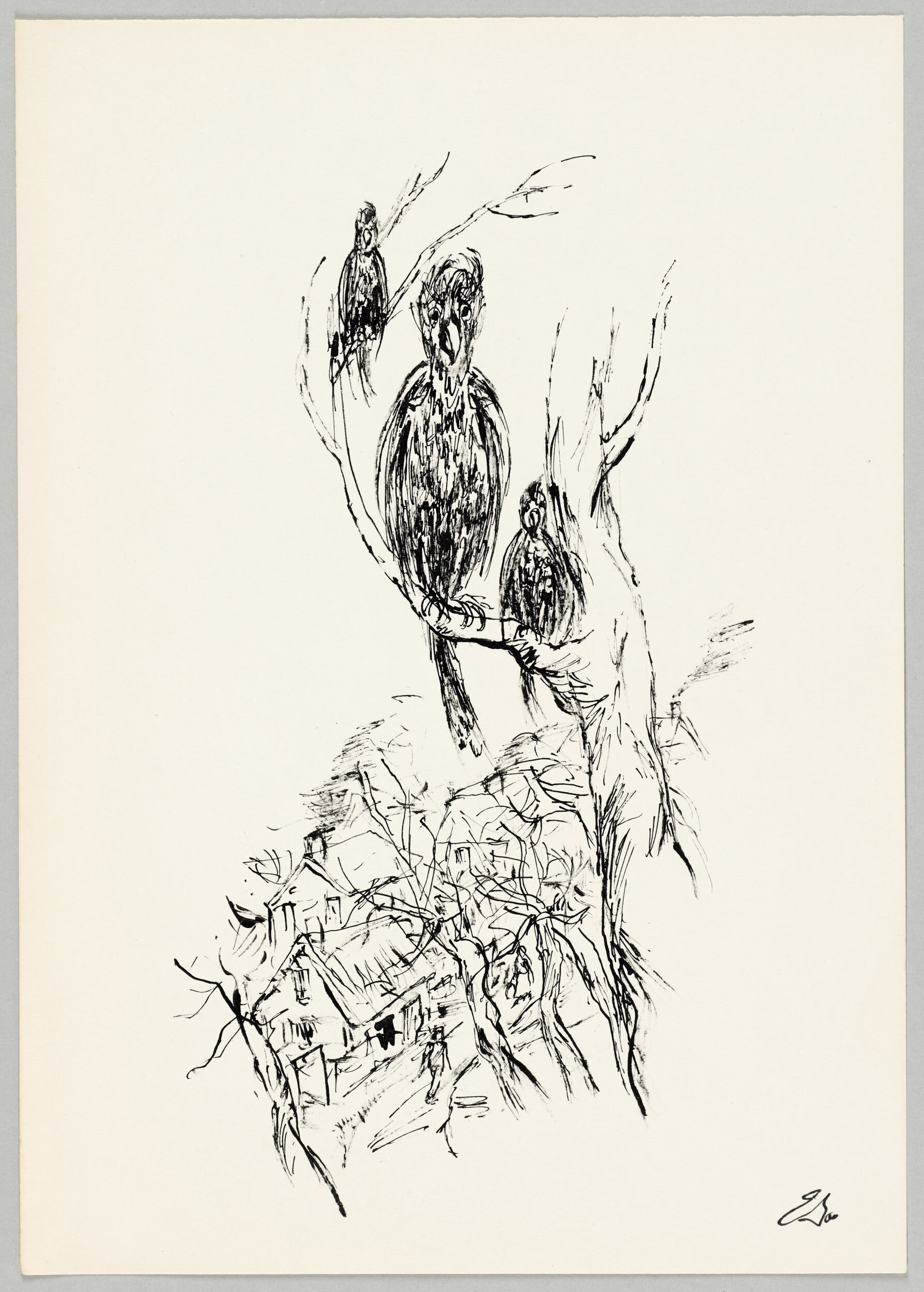 [Drei Vögel] (Kunstsammlung Pankow, Berlin RR-F)