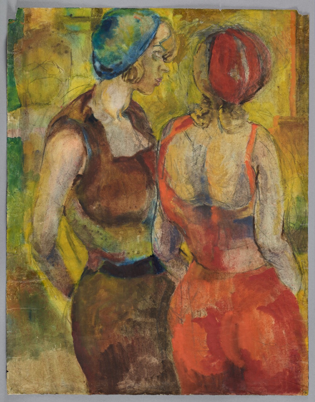 [Zwei Frauen] / [Zwei Akte mit rotem Krug] (Kunstsammlung Pankow, Berlin RR-F)