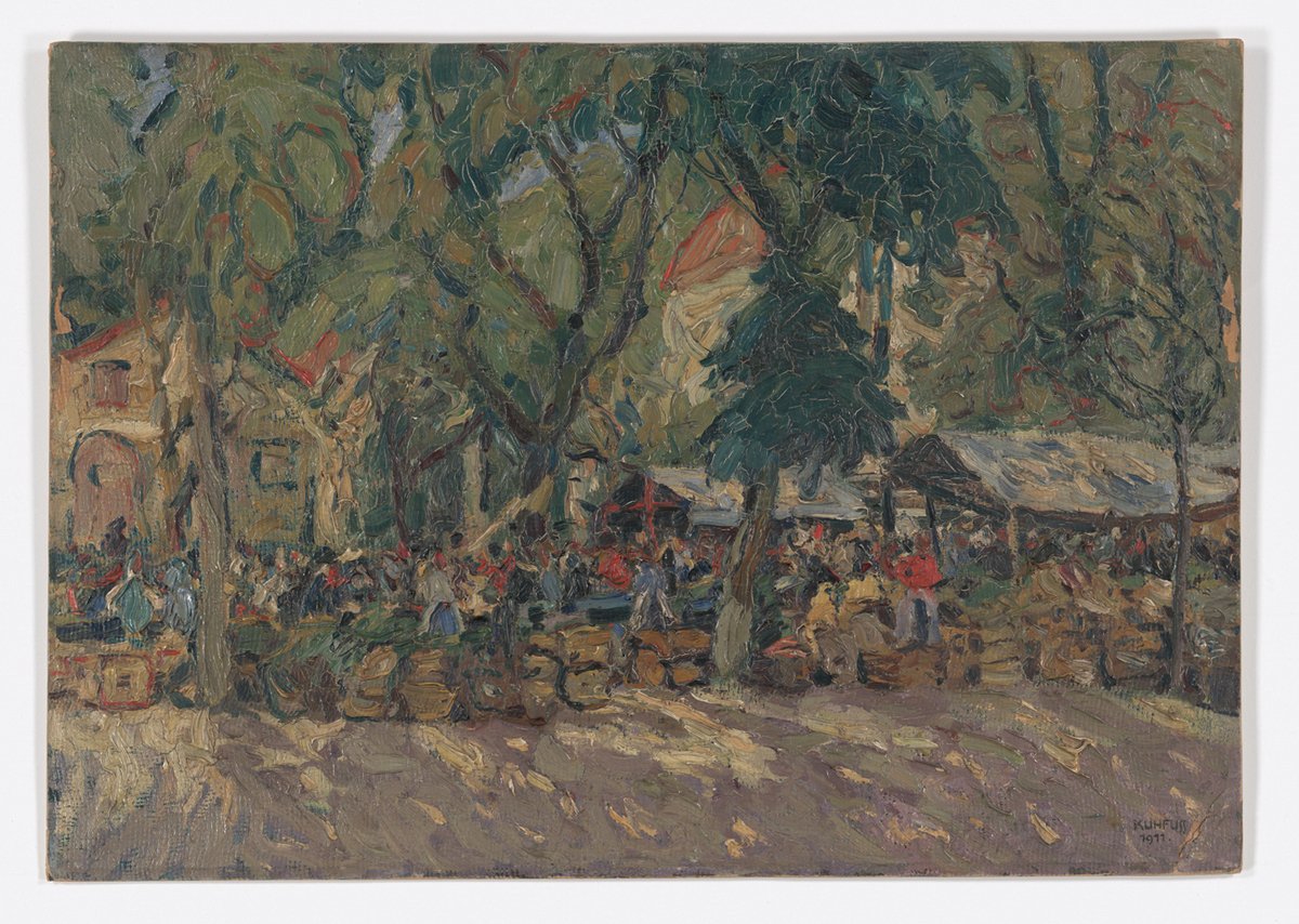 Wochenmarkt in Pankow im Jahre 1911 (Kunstsammlung Pankow, Berlin CC BY-NC-SA)