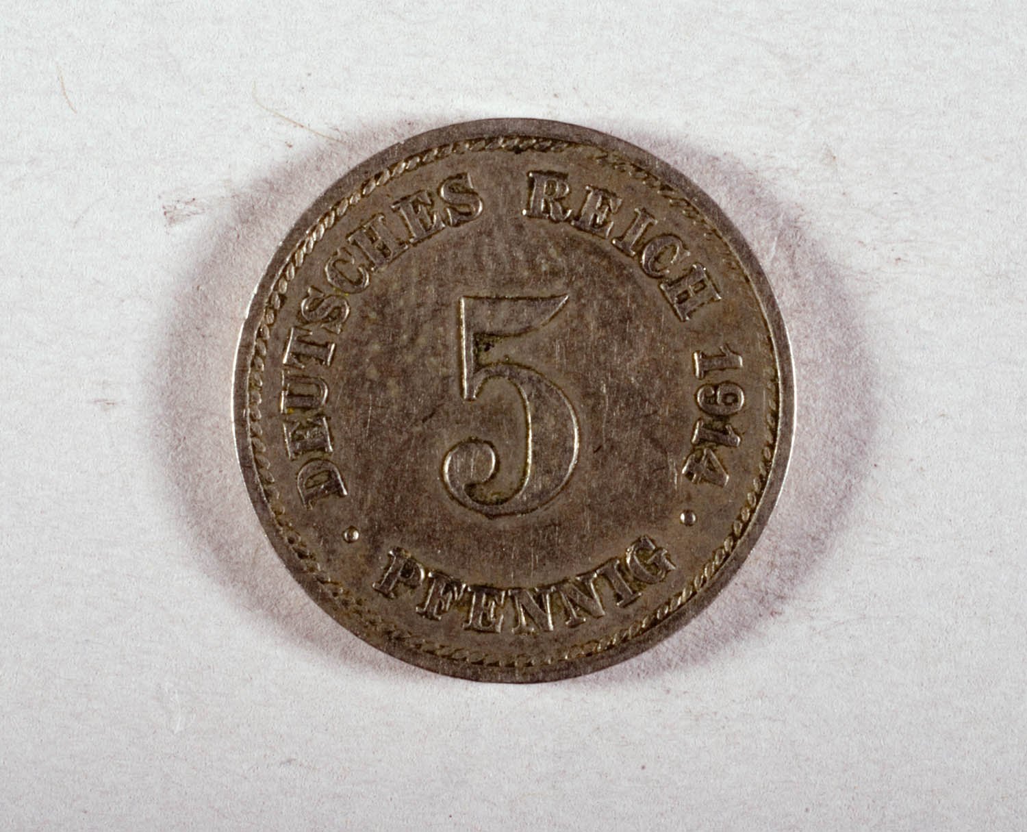 Geldstück: 5 Pfennig (Stiftung Domäne Dahlem - Landgut und Museum, Weiternutzung nur mit Genehmigung des Museums CC BY-NC-SA)