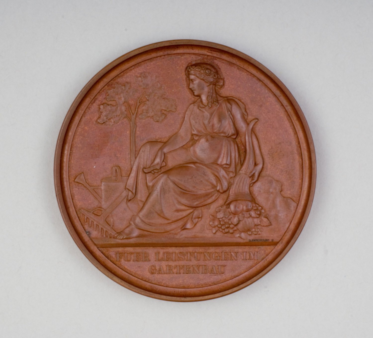 Medaille "Fuer Leistungen im Gartenbau" (Stiftung Domäne Dahlem - Landgut und Museum, Weiternutzung nur mit Genehmigung des Museums CC BY-NC-SA)