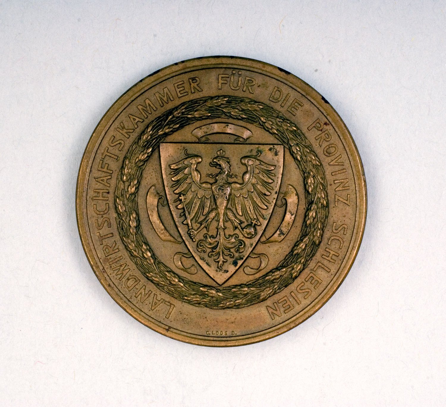 Medaille "Landwirtschaftskammer für die Provinz Schlesien" (Stiftung Domäne Dahlem - Landgut und Museum, Weiternutzung nur mit Genehmigung des Museums CC BY-NC-SA)