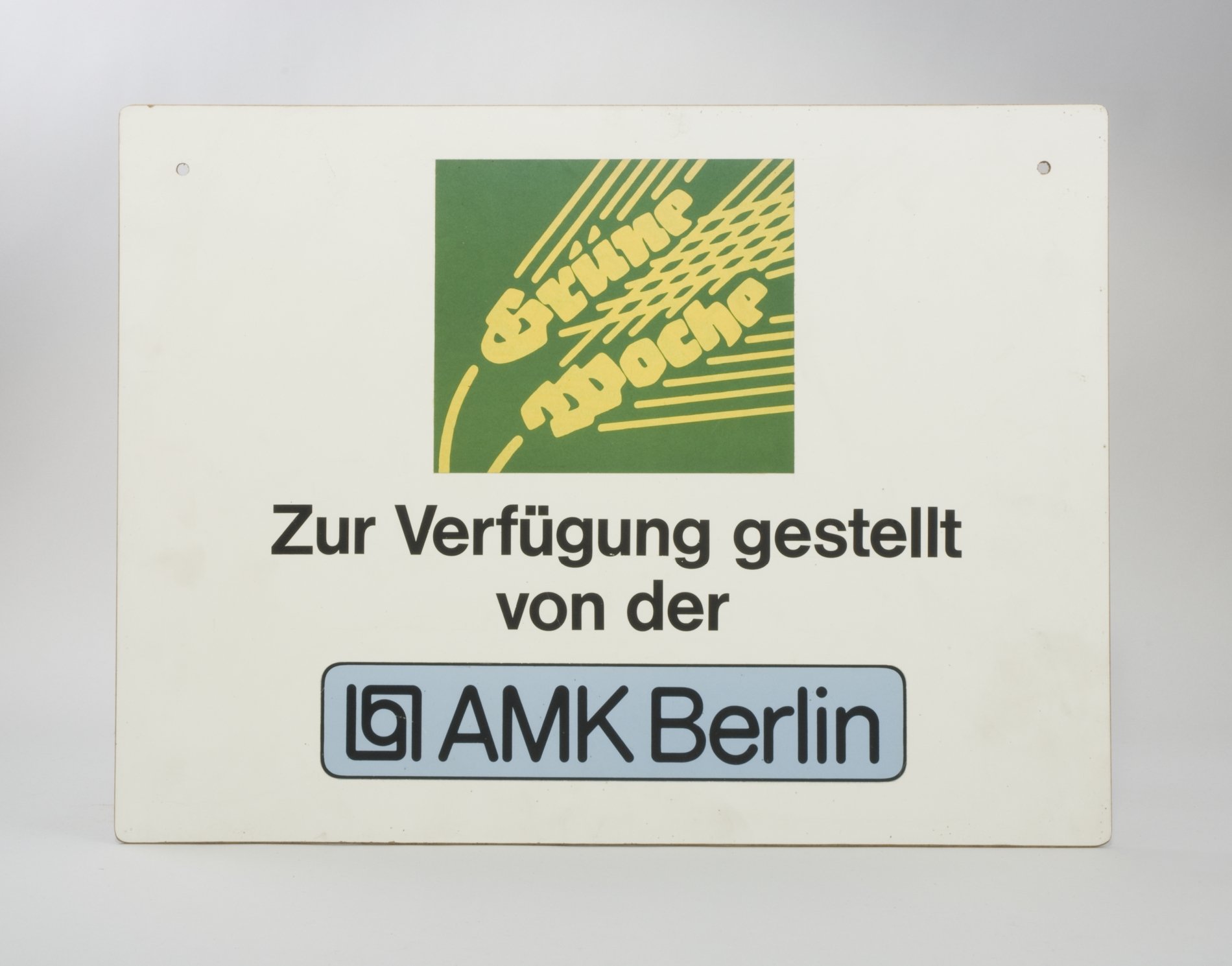 Informationsschild "Grüne Woche" (Stiftung Domäne Dahlem - Landgut und Museum, Weiternutzung nur mit Genehmigung des Museums CC BY-NC-SA)