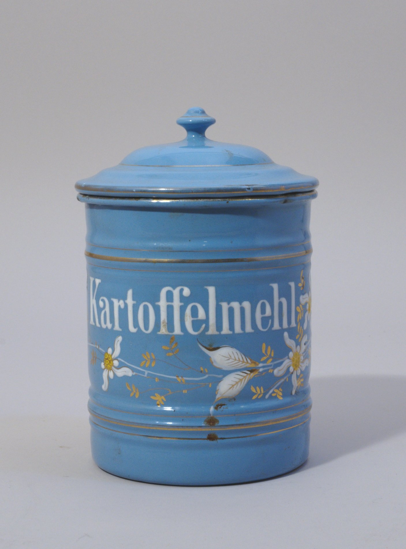Vorratsdose für Kartoffelmehl (Stiftung Domäne Dahlem - Landgut und Museum, Weiternutzung nur mit Genehmigung des Museums CC BY-NC-SA)