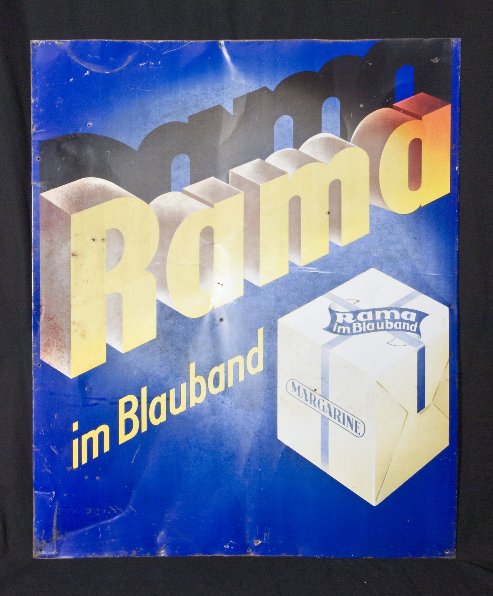 Werbeschild "Rama im Blauband" (Stiftung Domäne Dahlem - Landgut und Museum, Weiternutzung nur mit Genehmigung des Museums CC BY-NC-SA)