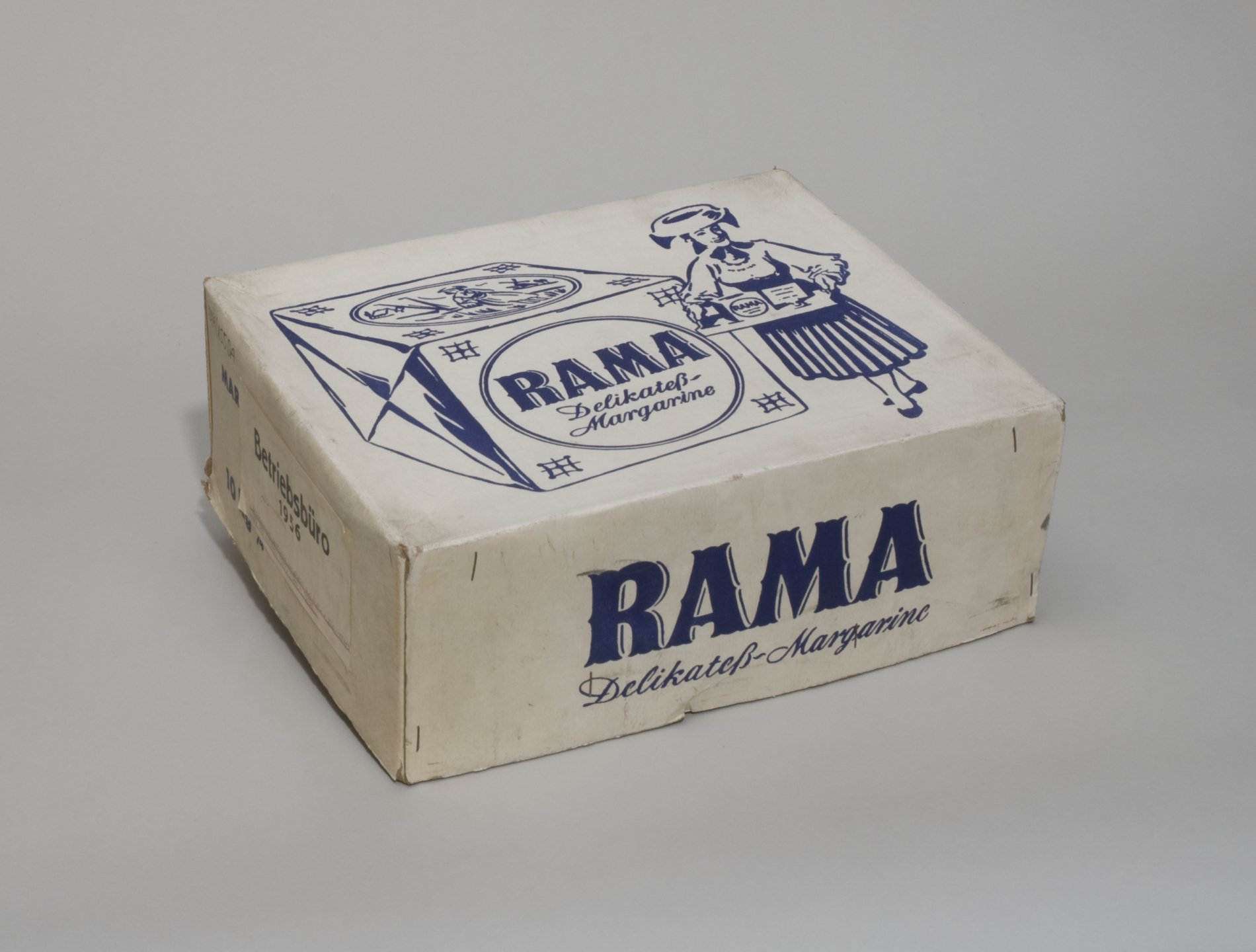 Karton "Rama Delikateß-Margarine" (Stiftung Domäne Dahlem - Landgut und Museum, Weiternutzung nur mit Genehmigung des Museums CC BY-NC-SA)