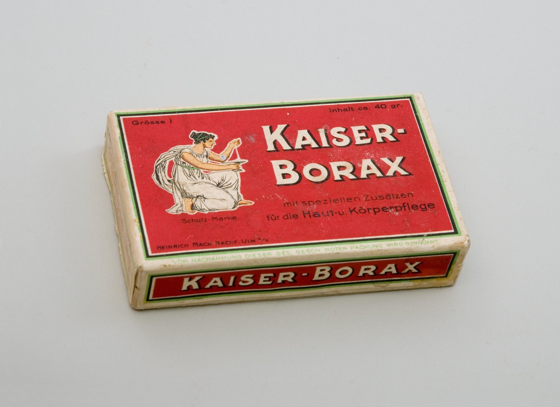 Seifenpackung "Kaiser-Borax" (Stiftung Domäne Dahlem - Landgut und Museum, Weiternutzung nur mit Genehmigung des Museums CC BY-NC-SA)