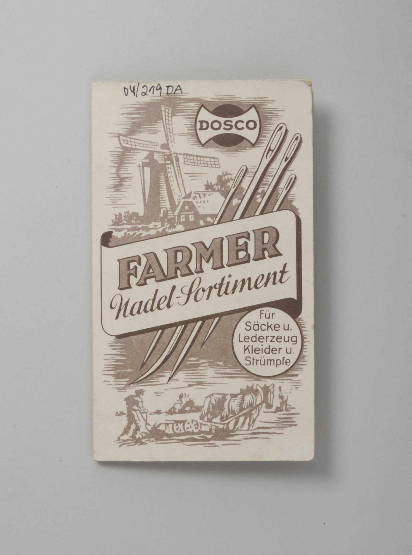 "Farmer Nadel- Sortiment" - "DOSCO" (Stiftung Domäne Dahlem - Landgut und Museum, Weiternutzung nur mit Genehmigung des Museums CC BY-NC-SA)