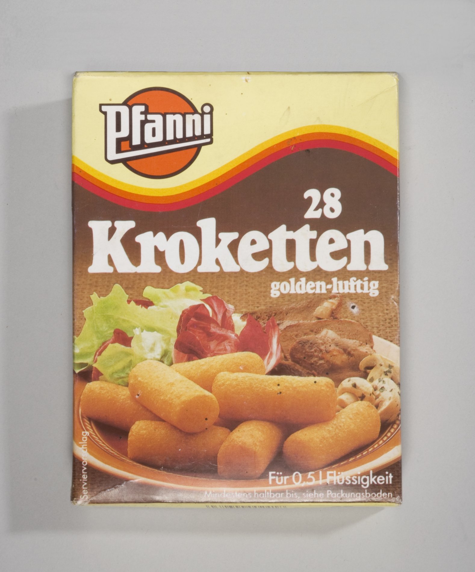 Verpackung Kroketten der Firma "Pfanni" (Stiftung Domäne Dahlem - Landgut und Museum, Weiternutzung nur mit Genehmigung des Museums CC BY-NC-SA)