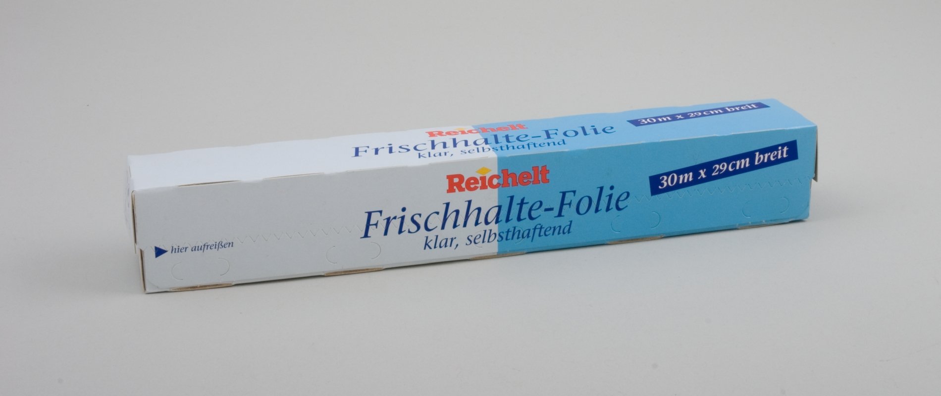 Verpackung "Frischhalte-Folie" der "Reichelt" - Eigenmarke (Stiftung Domäne Dahlem - Landgut und Museum, Weiternutzung nur mit Genehmigung des Museums CC BY-NC-SA)