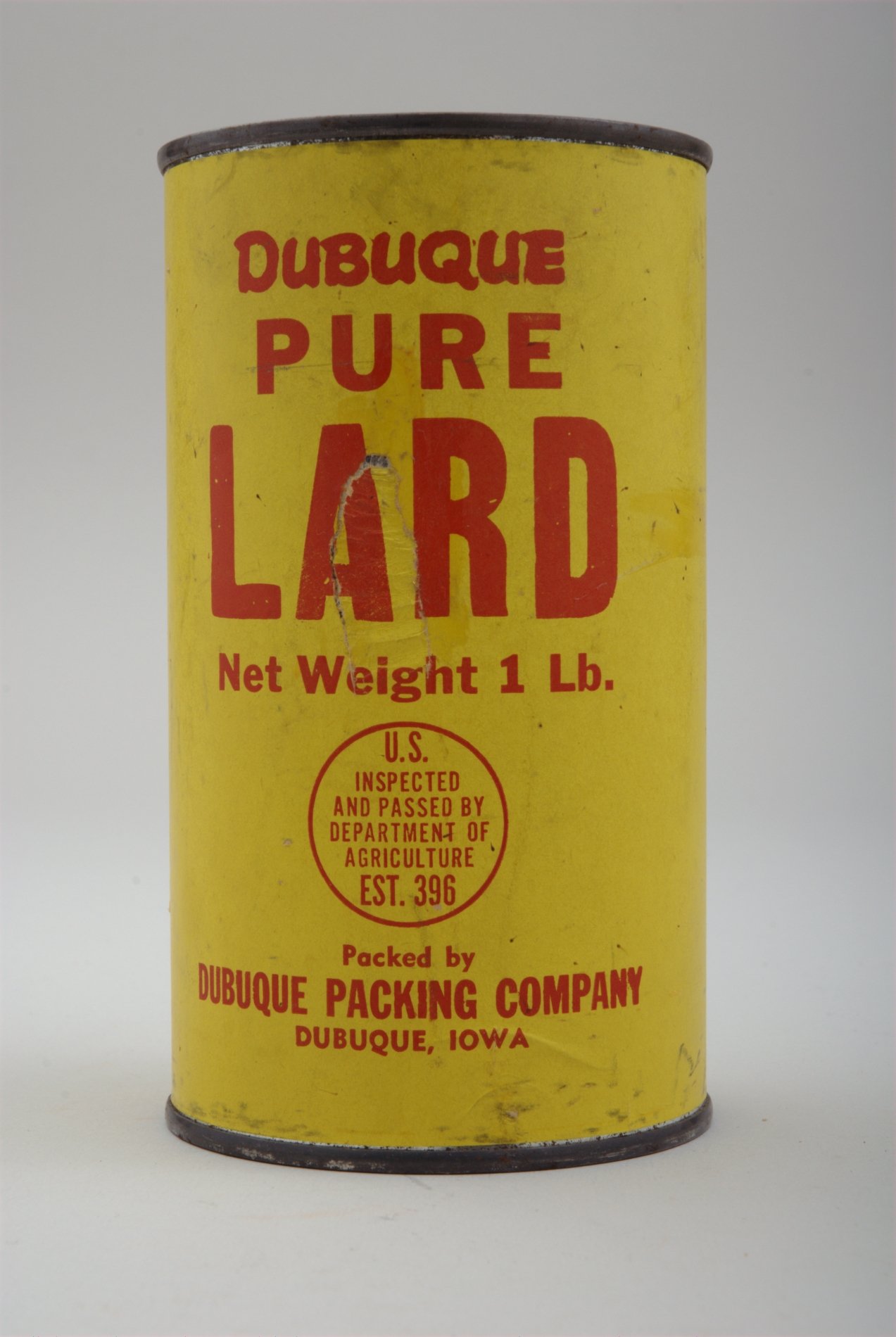 Dose "Dubuque - Pure Lard" - pures Schweineschmalz (Stiftung Domäne Dahlem - Landgut und Museum, Weiternutzung nur mit Genehmigung des Museums CC BY-NC-SA)