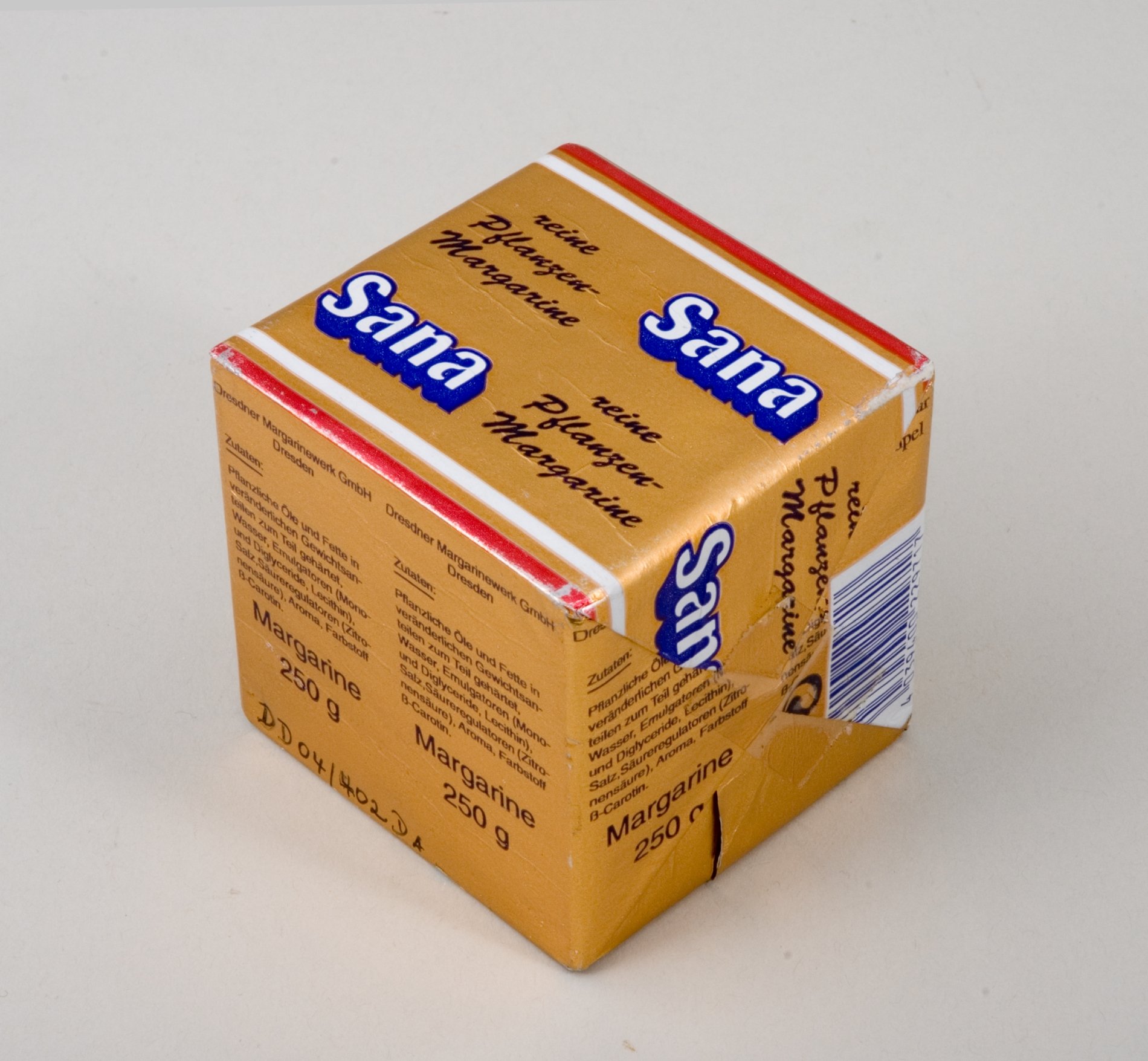 Verpackungs Entwurf - Sana Margarine - der Firma "Reichelt" (Stiftung Domäne Dahlem - Landgut und Museum, Weiternutzung nur mit Genehmigung des Museums CC BY-NC-SA)