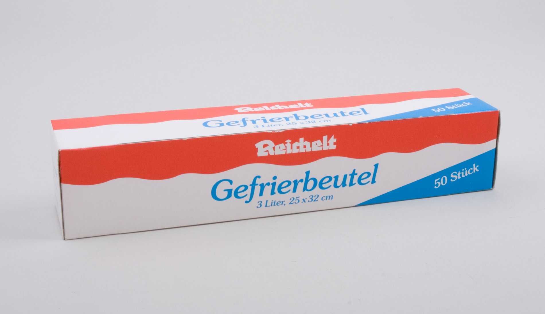 Verpackung "Gefrierbeutel" der "Reichelt" - Eigenmarke (Stiftung Domäne Dahlem - Landgut und Museum, Weiternutzung nur mit Genehmigung des Museums CC BY-NC-SA)