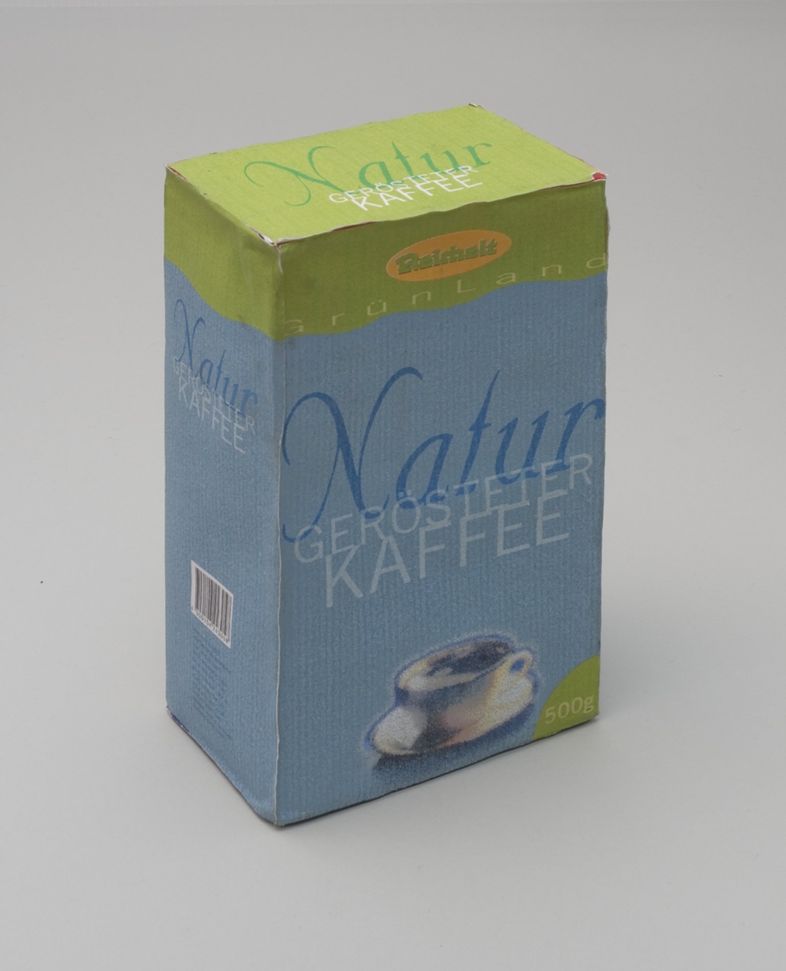 Verpackungs-Muster für "Reichelt Natur Gerösteter Kaffee" (Stiftung Domäne Dahlem - Landgut und Museum, Weiternutzung nur mit Genehmigung des Museums CC BY-NC-SA)