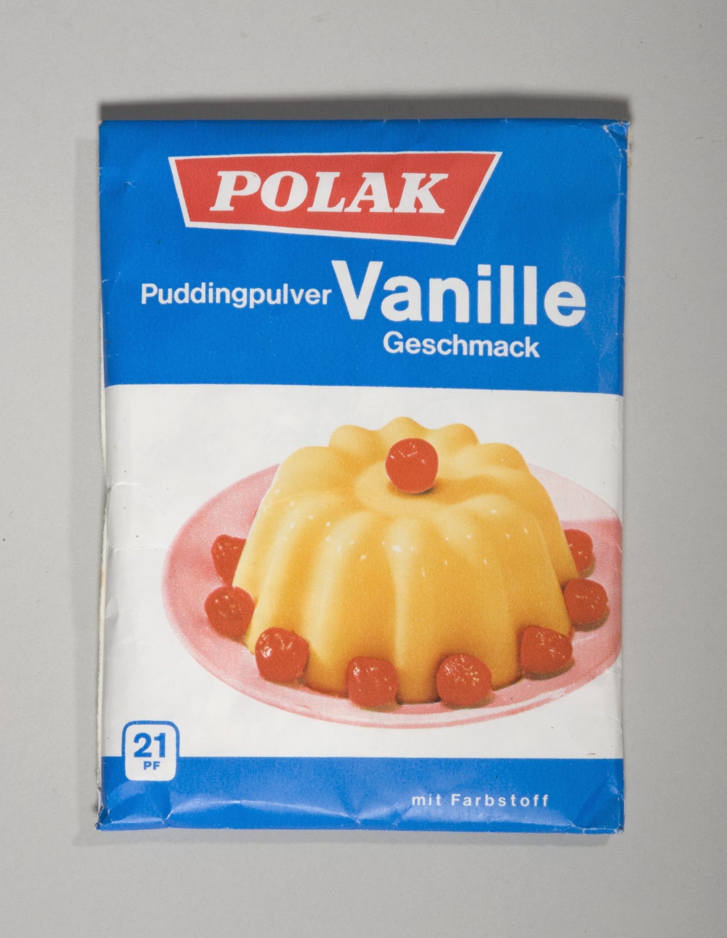 Verpackung Puddingpulver Vanille (Stiftung Domäne Dahlem - Landgut und Museum, Weiternutzung nur mit Genehmigung des Museums CC BY-NC-SA)