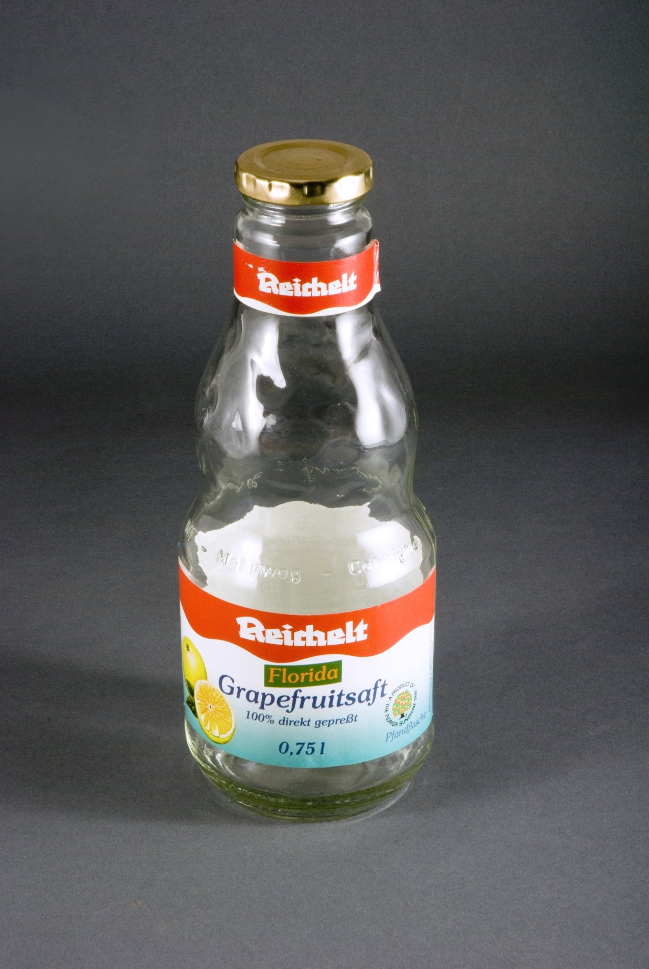 Schraubflasche "Reichelt Florida - Grapefuitsaft" (Stiftung Domäne Dahlem - Landgut und Museum, Weiternutzung nur mit Genehmigung des Museums CC BY-NC-SA)