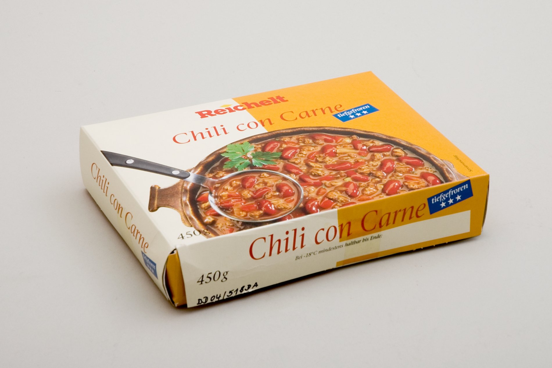 Verpackung "Chili con Carne" der Firma "Reichelt" (Stiftung Domäne Dahlem - Landgut und Museum, Weiternutzung nur mit Genehmigung des Museums CC BY-NC-SA)
