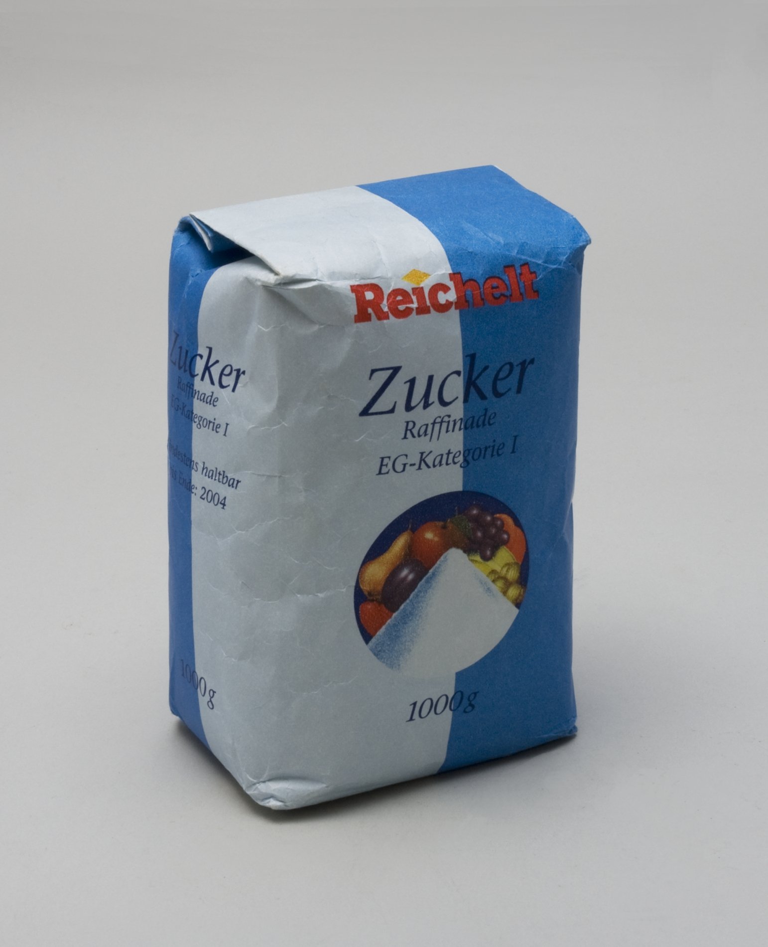Zucker-Verpackung der "Reichelt" Eigenmarke (Stiftung Domäne Dahlem - Landgut und Museum, Weiternutzung nur mit Genehmigung des Museums CC BY-NC-SA)