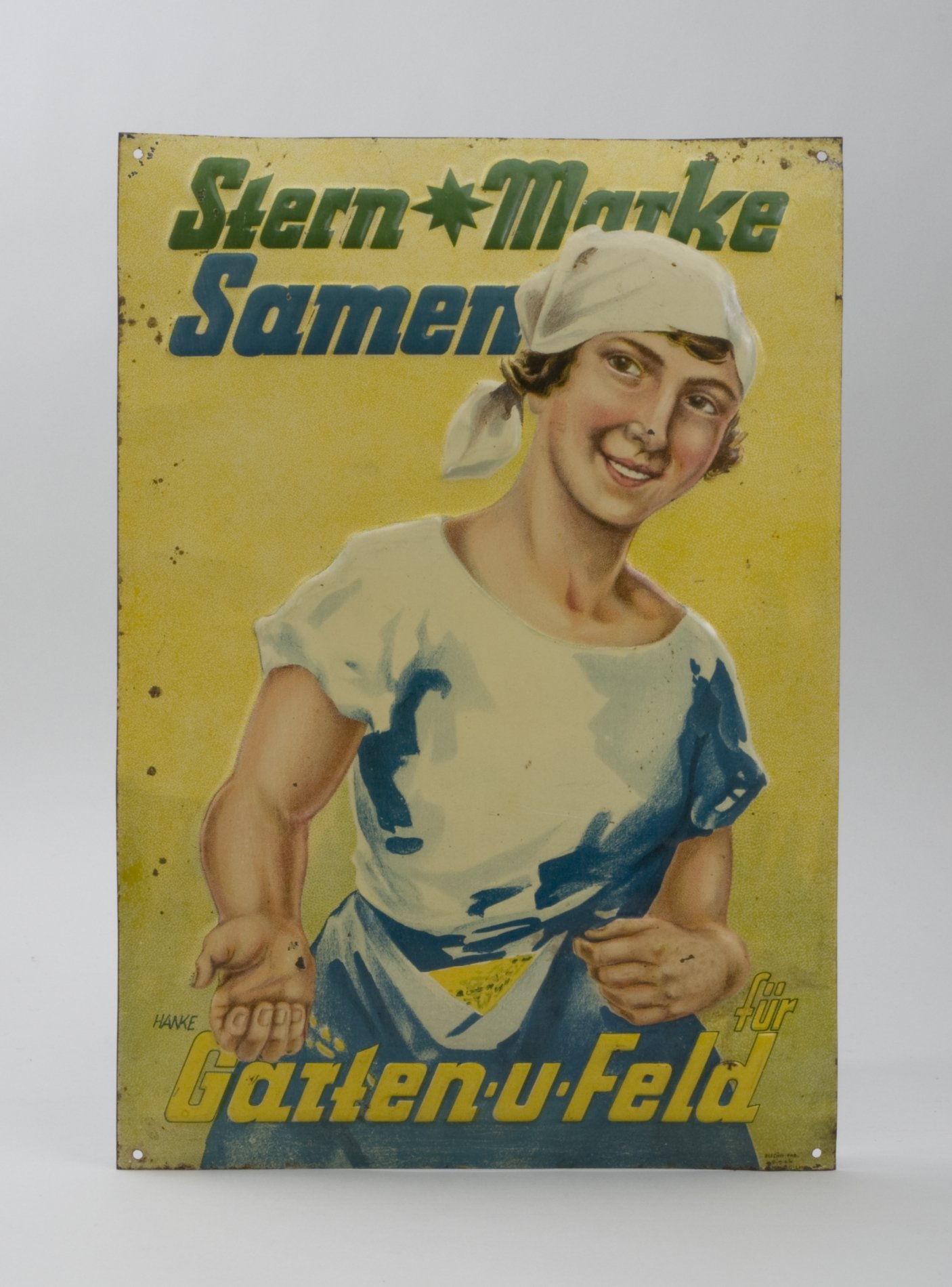 Werbeschild für Stern-Marke Saatgut (Stiftung Domäne Dahlem - Landgut und Museum, Weiternutzung nur mit Genehmigung des Museums CC BY-NC-SA)