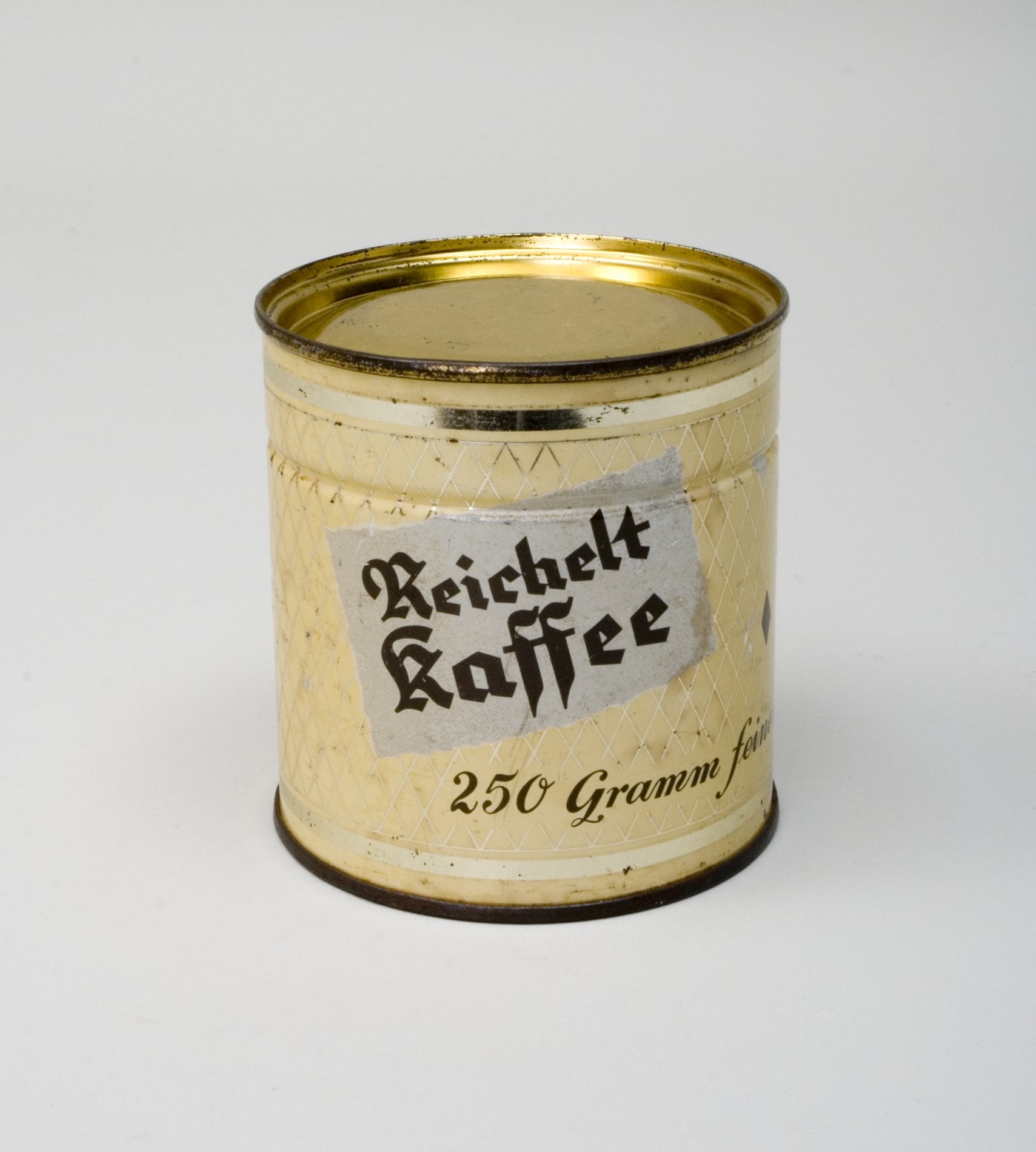 Dose für 250 g "Reichelt-Kaffee" (Stiftung Domäne Dahlem - Landgut und Museum, Weiternutzung nur mit Genehmigung des Museums CC BY-NC-SA)