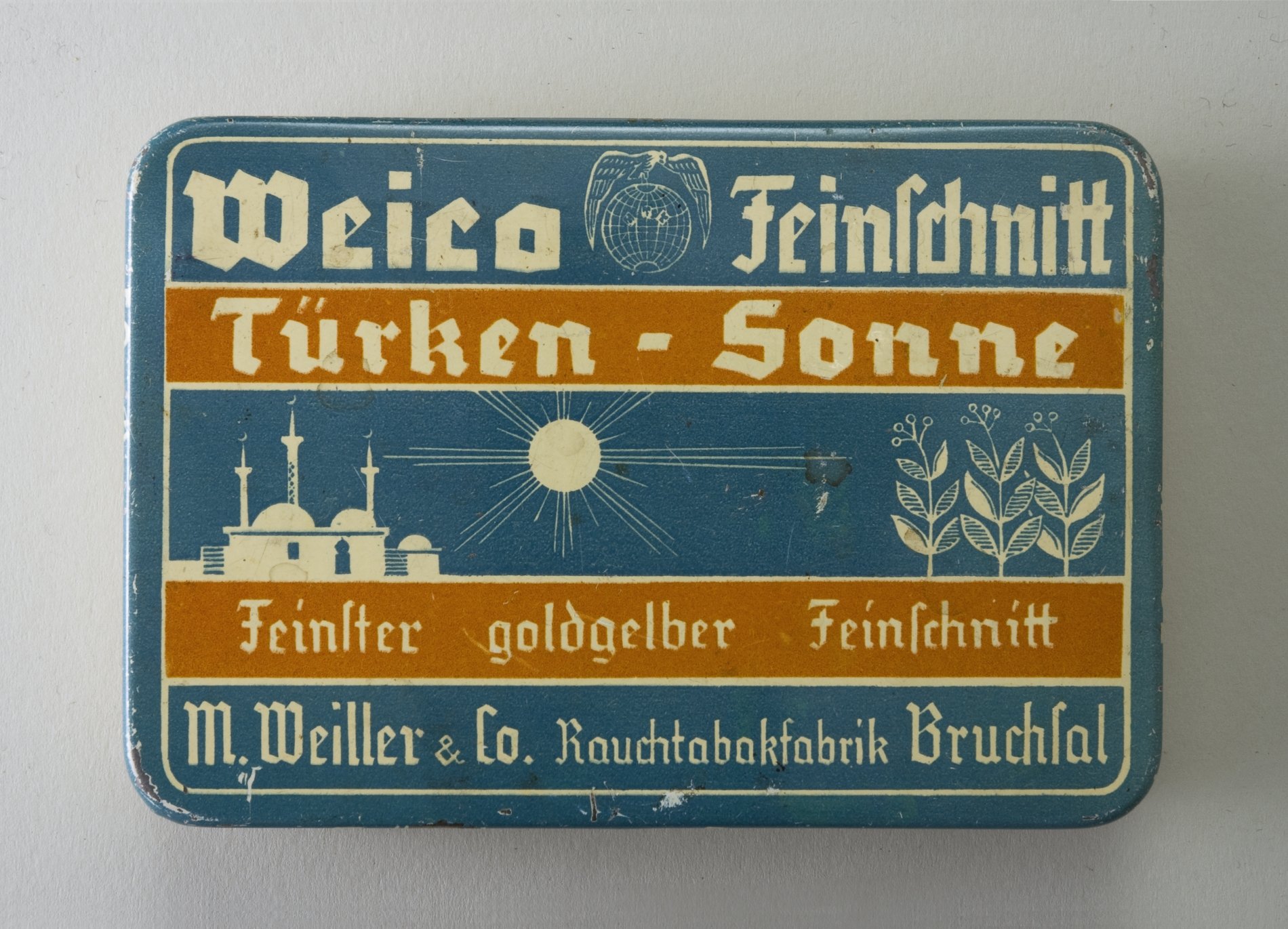 Schachtel "Weico Feinschnitt Tabak" (Stiftung Domäne Dahlem - Landgut und Museum, Weiternutzung nur mit Genehmigung des Museums CC BY-NC-SA)
