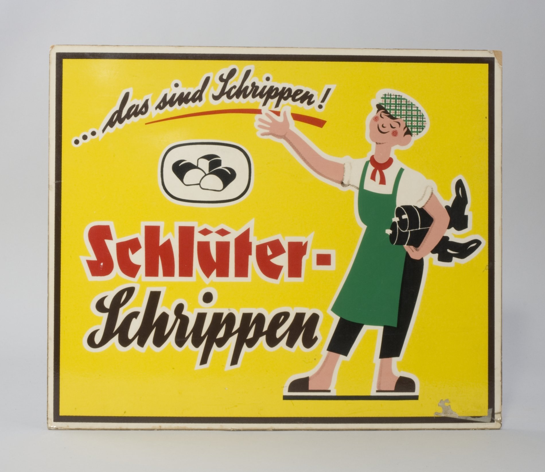 Werbeschild "Schlüter- Schrippen" (Stiftung Domäne Dahlem - Landgut und Museum, Weiternutzung nur mit Genehmigung des Museums CC BY-NC-SA)