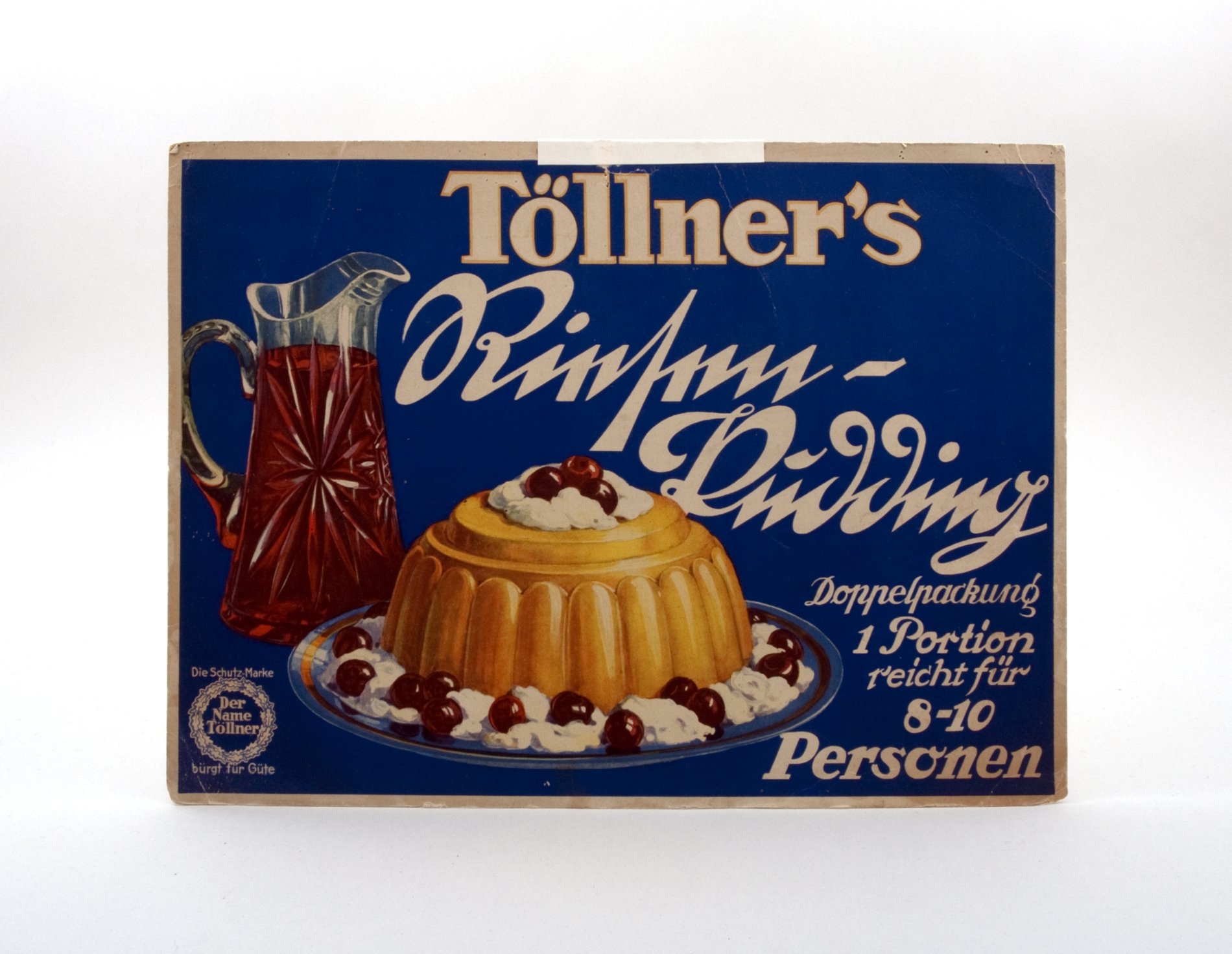 Reklameplakat "Töllner's Riesen-Pudding" (Stiftung Domäne Dahlem - Landgut und Museum, Weiternutzung nur mit Genehmigung des Museums CC BY-NC-SA)